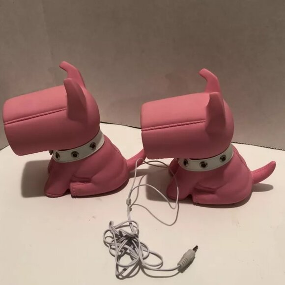 FAB Starpoint Piggy Speakers AUX Audio Hookup 2 Speakers Pink Used - Picture 2 of 7